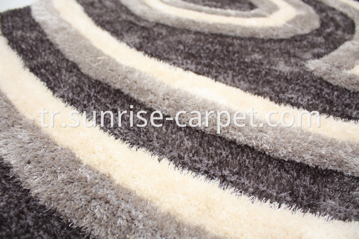 Elastic mixed with Viscose Shaggy Rug with 3D design